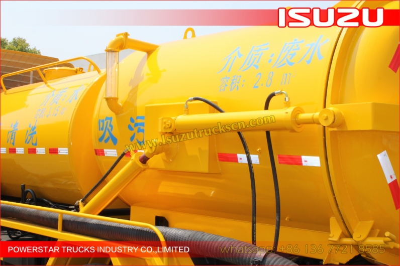japanese NKR ELF FTR 6000Liter Isuzu Sewer Cleaning Combination Vacuum Jetting Trucks