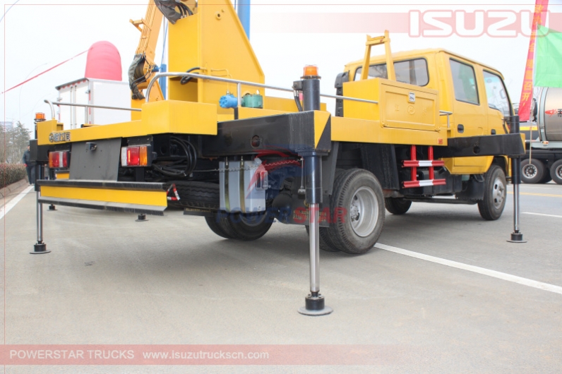 High quality aerial platform truck Isuzu Hydraulic telescopic boom truck