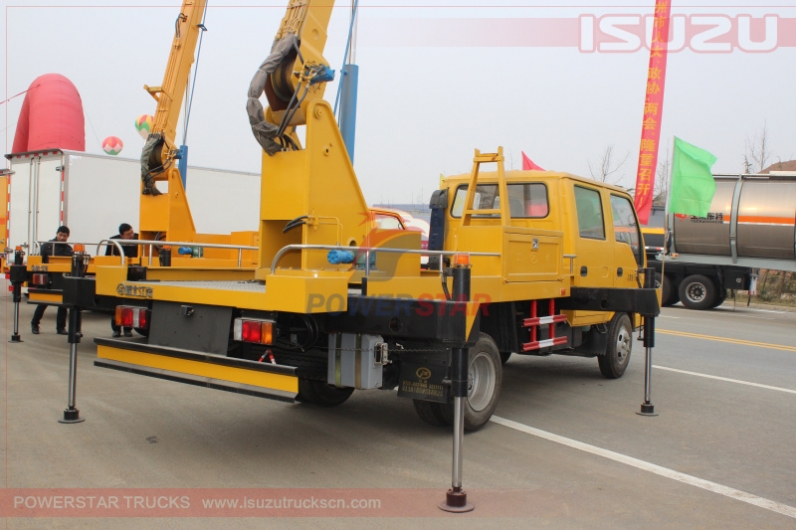 High quality aerial platform truck Isuzu Hydraulic telescopic boom truck
