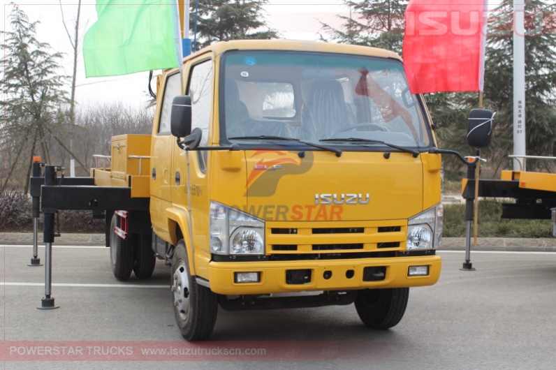 High quality aerial platform truck Isuzu Hydraulic telescopic boom truck