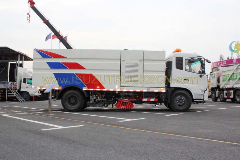 dustbin road sweeper truck Dongfeng street sweeper vehicle