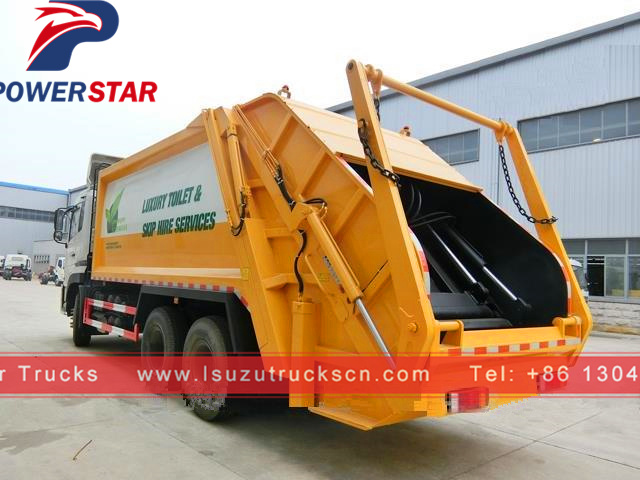 refuse compactor with truck chassis Isuzu rubbish transport vehicle