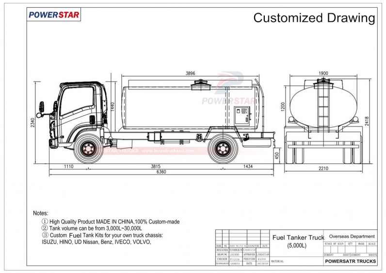 Isuzu fuel oil tanker