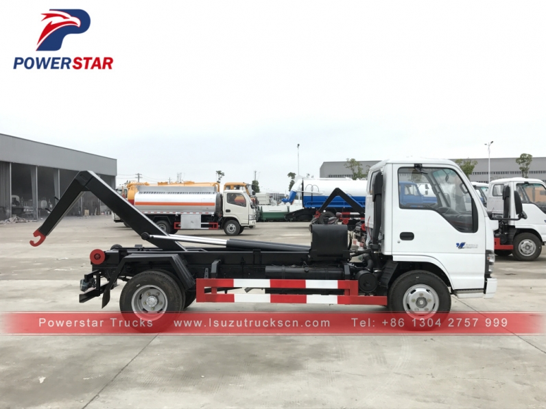 4*2 Japan brand Isuzu hook lift garbage truck for sale