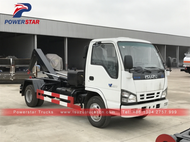 4*2 Japan brand Isuzu hook lift garbage truck for sale