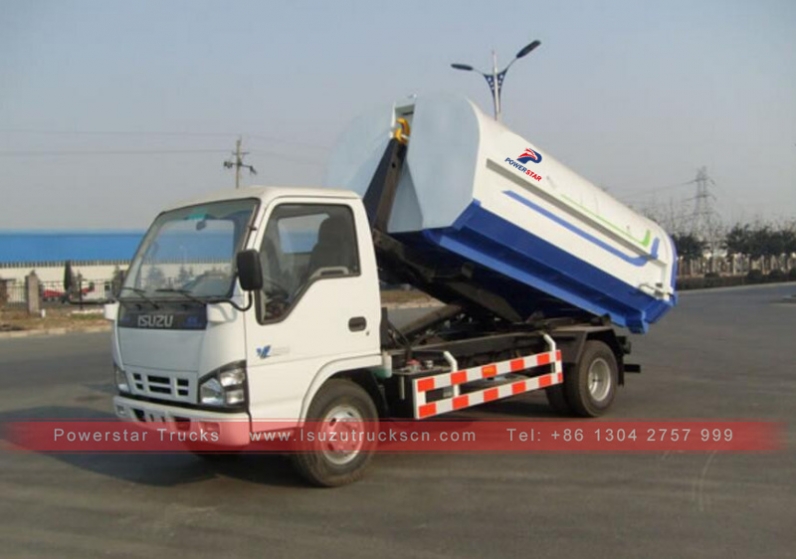 4*2 Japan brand Isuzu hook lift garbage truck for sale