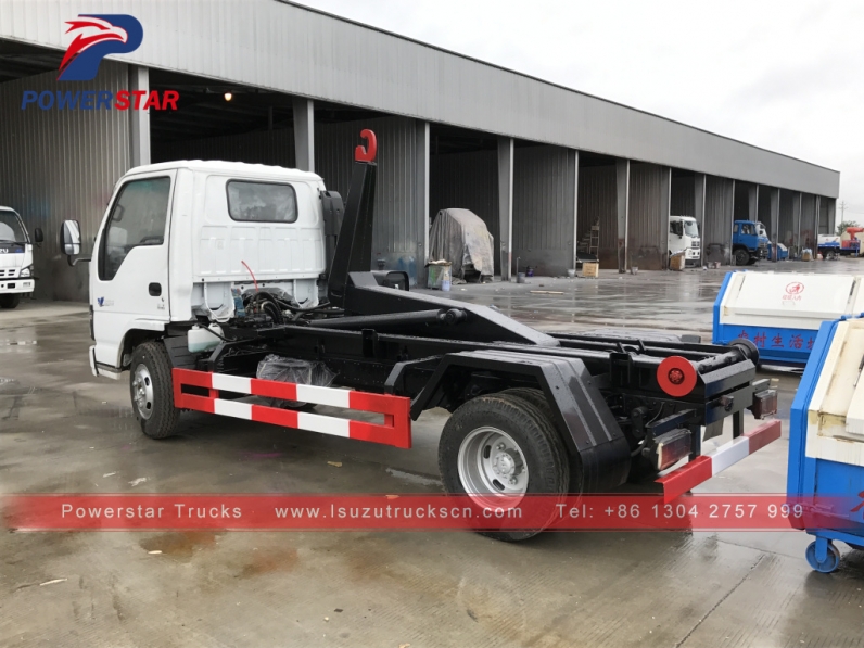 4*2 Japan brand Isuzu hook lift garbage truck for sale