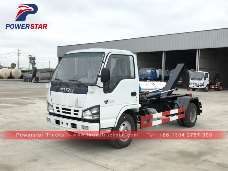 4*2 Japan brand Isuzu hook lift garbage truck for sale