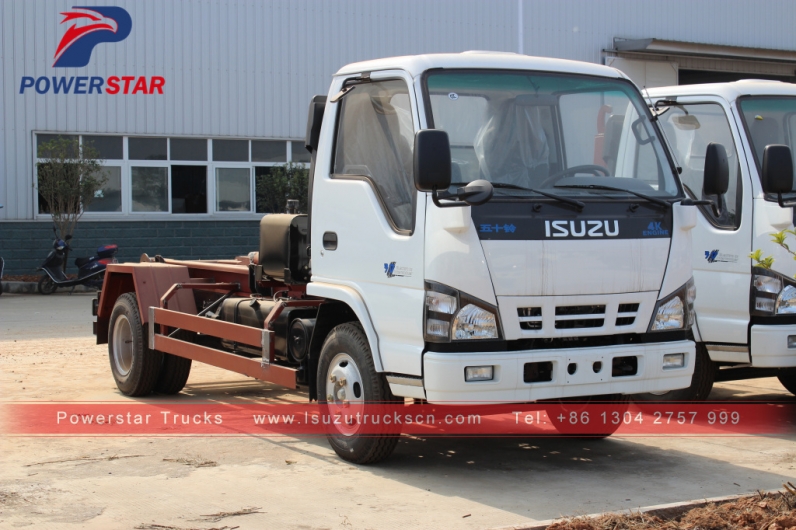 4*2 Japan brand Isuzu hook lift garbage truck for sale