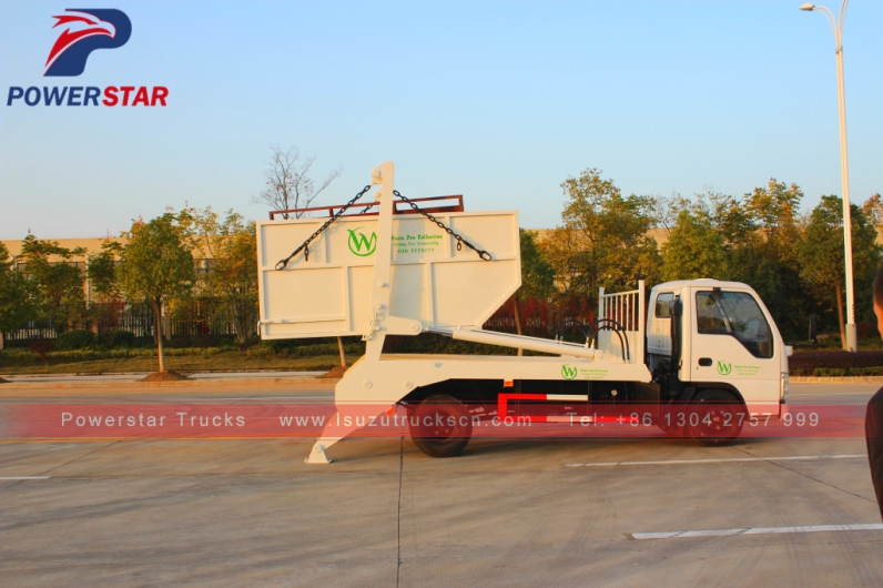skip loader truck Isuzu arm roll container refuse truck