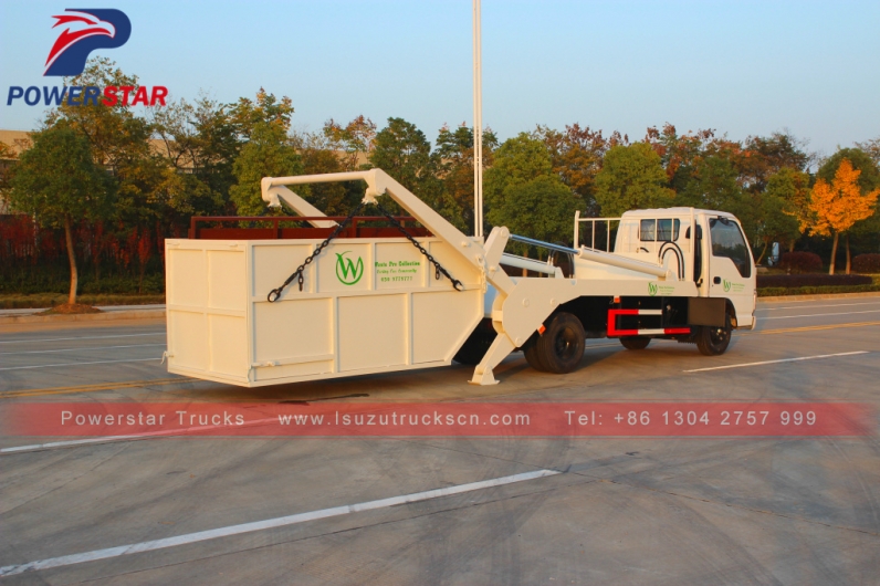 skip loader truck Isuzu arm roll container refuse truck
