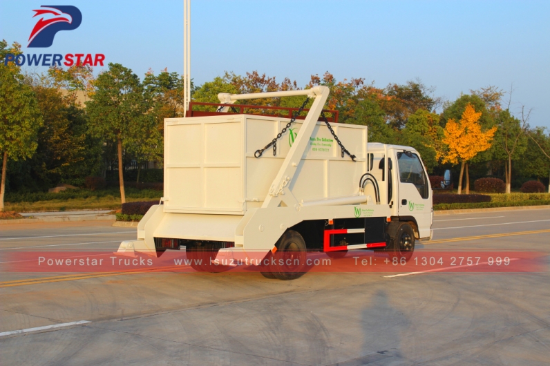 skip loader truck Isuzu arm roll container refuse truck
