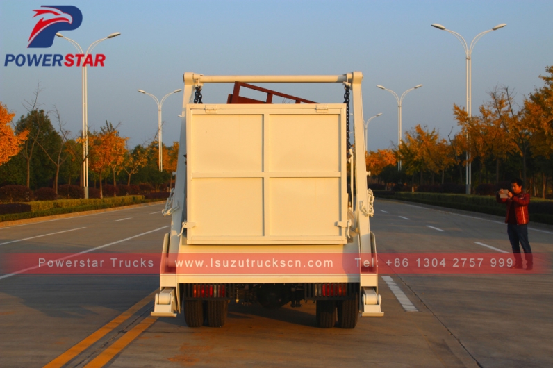 skip loader truck Isuzu arm roll container refuse truck