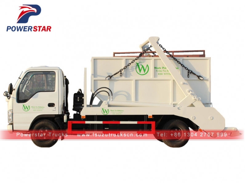 skip loader truck Isuzu arm roll container refuse truck