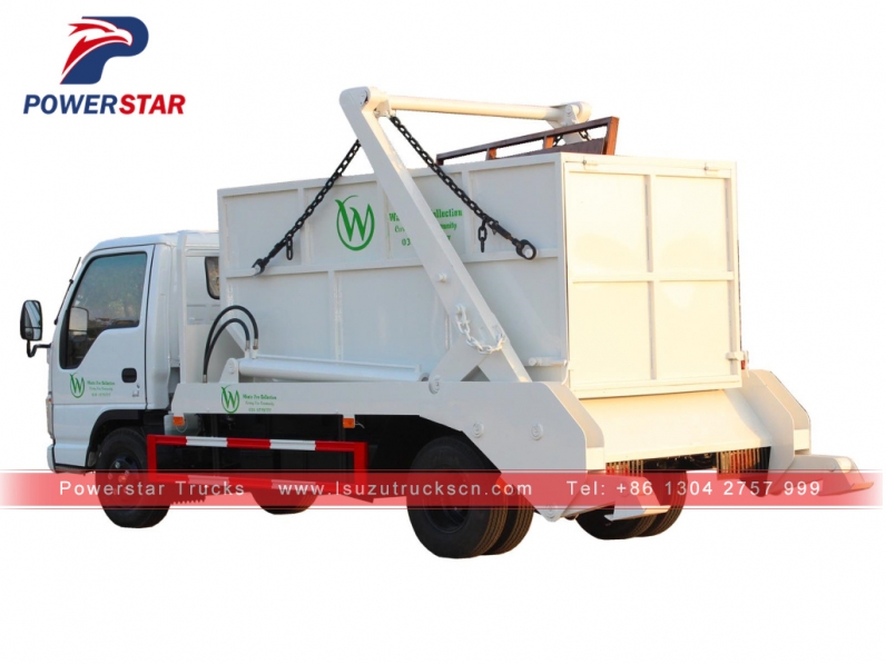 skip loader truck Isuzu arm roll container refuse truck