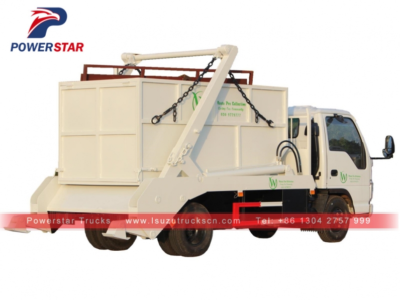 skip loader truck Isuzu arm roll container refuse truck