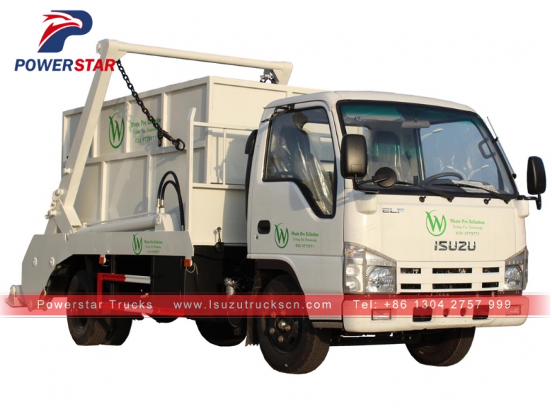 skip loader truck Isuzu arm roll container refuse truck