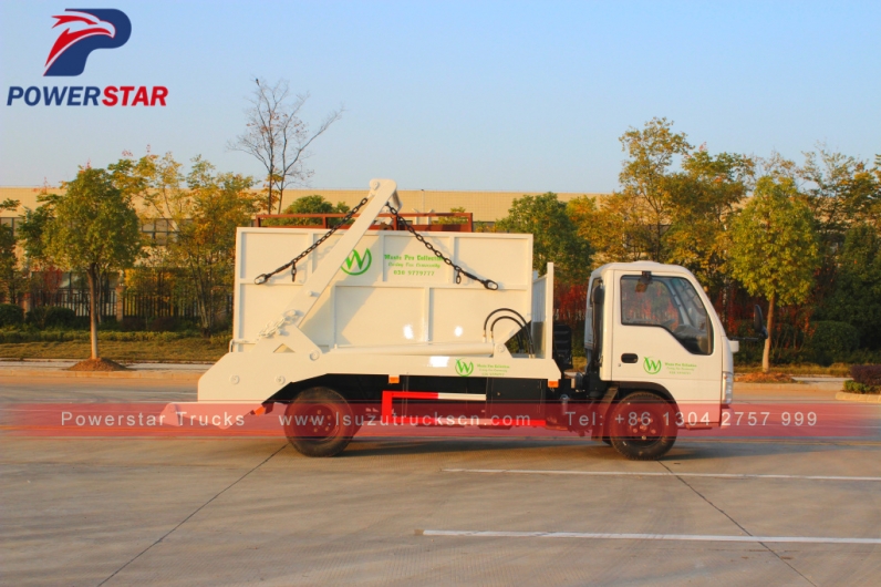 skip loader truck Isuzu arm roll container refuse truck