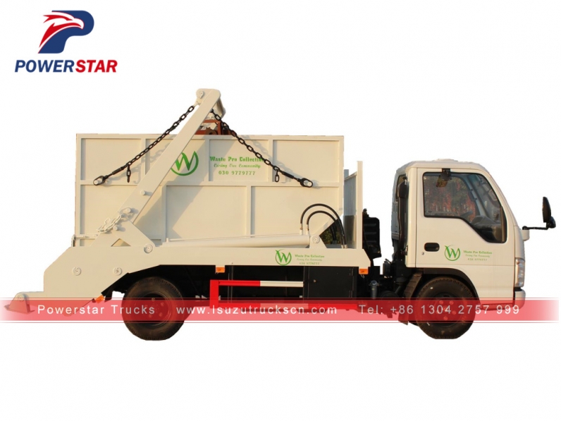 skip loader truck Isuzu arm roll container refuse truck