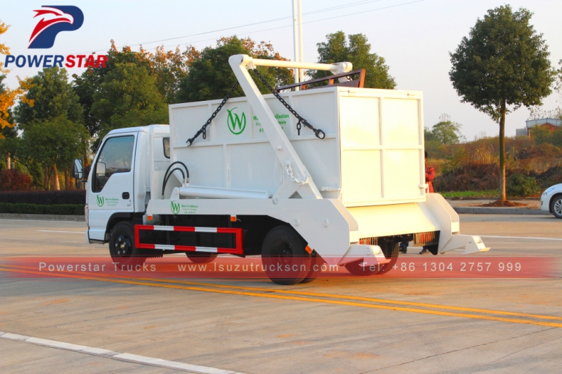 skip loader truck Isuzu arm roll container refuse truck