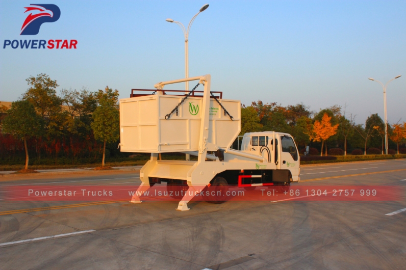 skip loader truck Isuzu arm roll container refuse truck