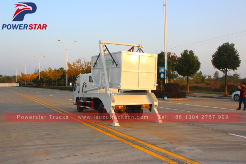 skip loader truck Isuzu arm roll container refuse truck