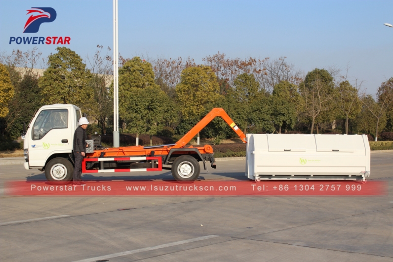 Japan hooklift garbage truck