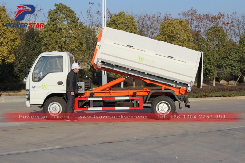 Japan hooklift garbage truck