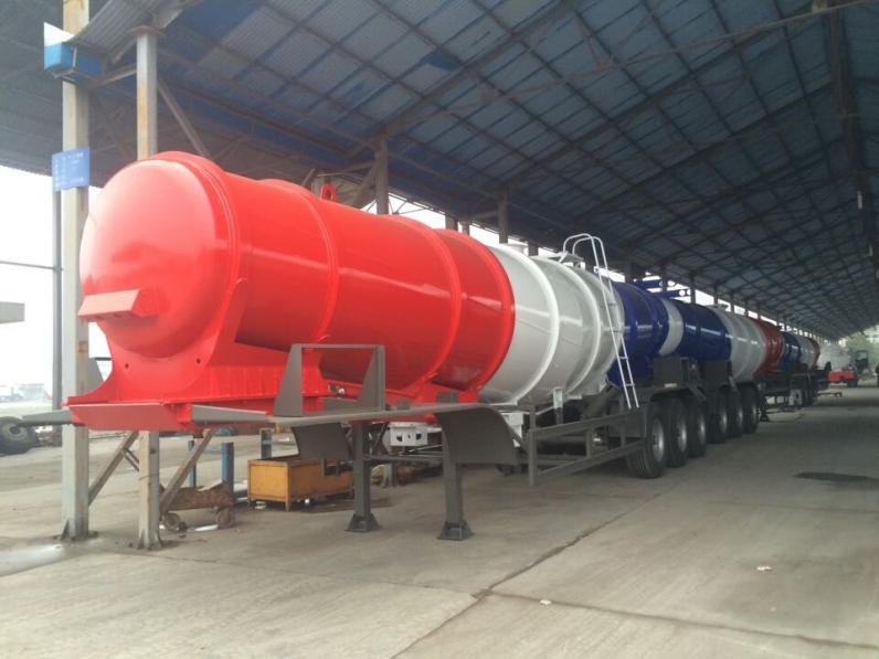 Powerstar Acetic Acid Tanker Semi Trailer 3 Axles For Transport Acetic Acid