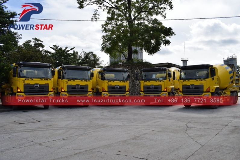 HINO agitator tank Different size concrete mixer truck for sale