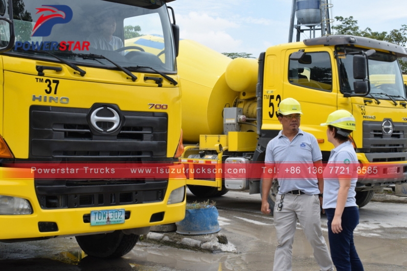 HINO agitator tank Different size concrete mixer truck for sale