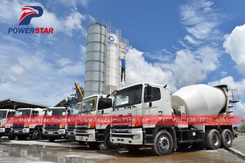 Philippines 10cbm 9cbm 8CBM hino concrete mixer truck for sale
