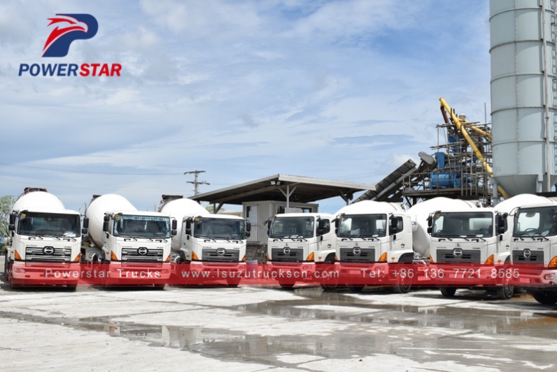 Philippines 10cbm 9cbm 8CBM hino concrete mixer truck for sale