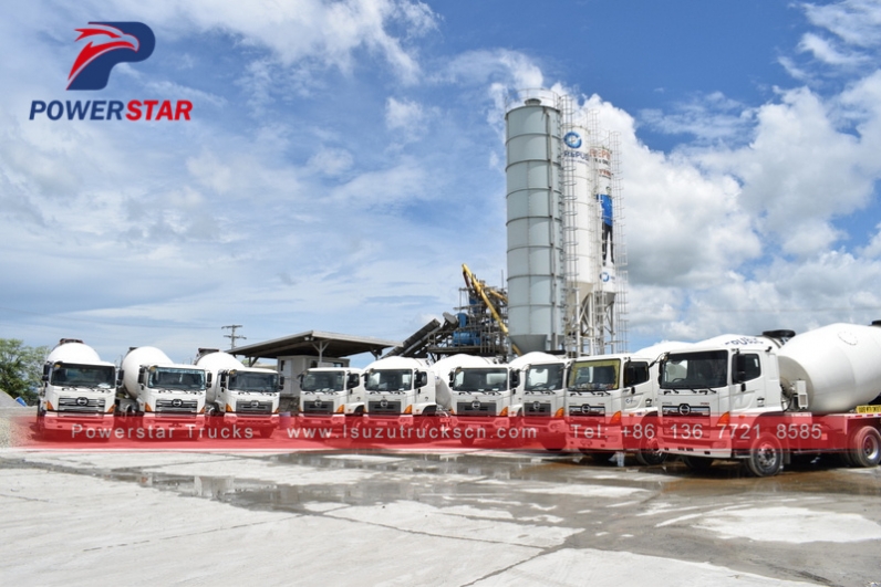 Philippines 10cbm 9cbm 8CBM hino concrete mixer truck for sale