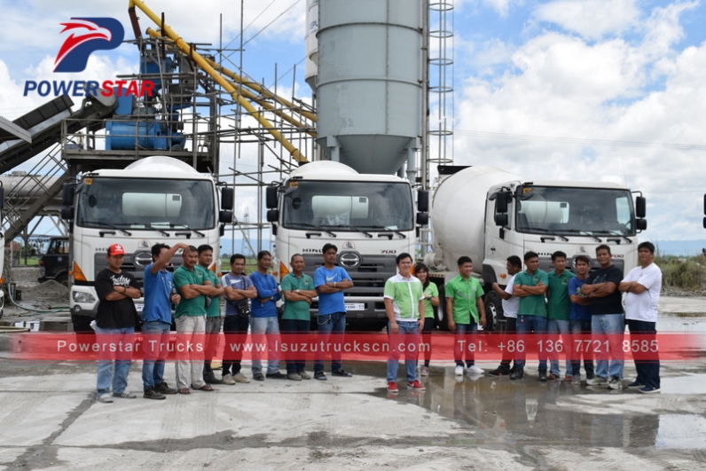 Philippines 10cbm 9cbm 8CBM hino concrete mixer truck for sale