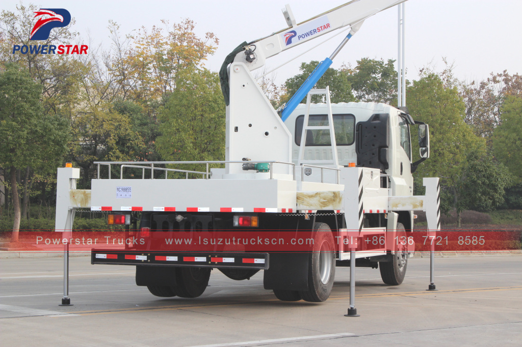 Armenia ISUZU 20 meters aerial platform truck with folding manlift