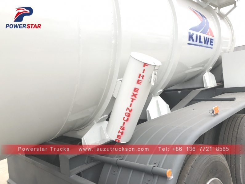 Powerstar Acetic Acid Tanker Semi Trailer 3 Axles For Transport Acetic Acid