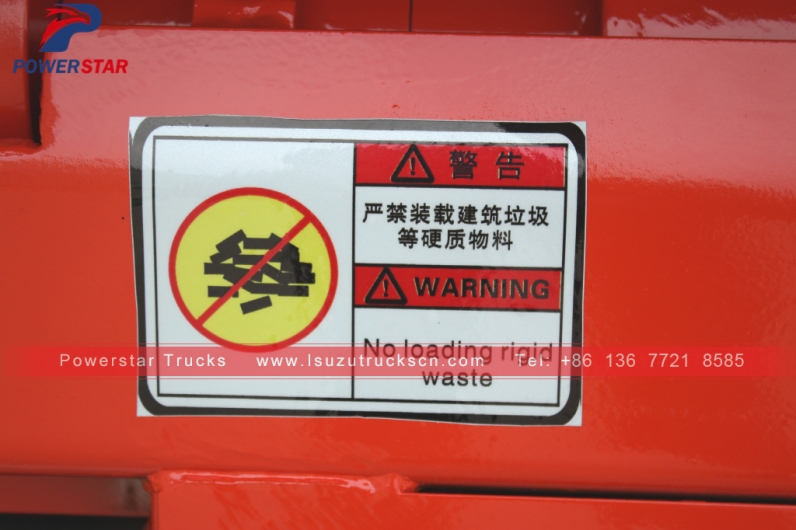 Mongolia isuzu Container removable garbage truck for sale