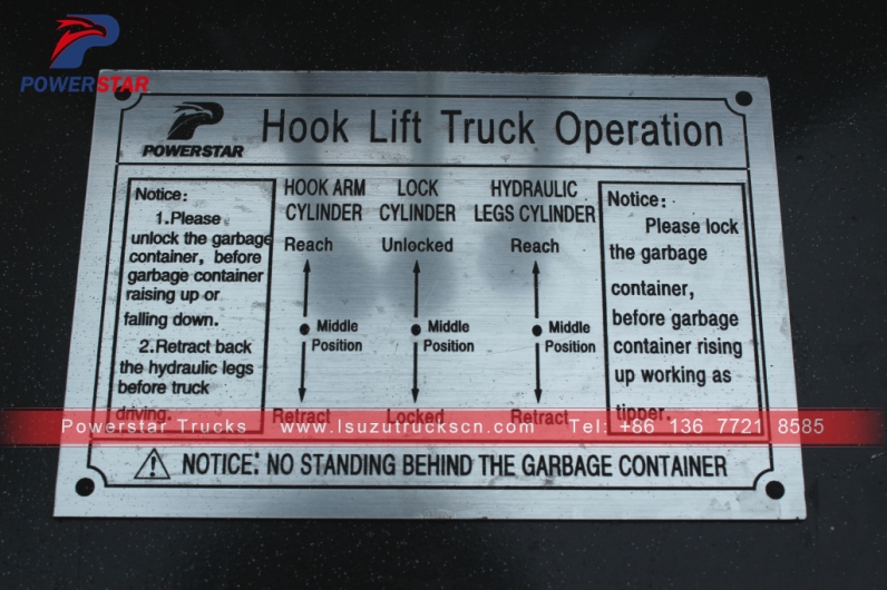 Mongolia Hooklift Refuse Collection Garbage Truck