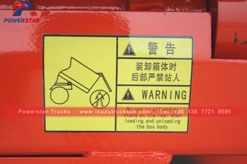 Mongolia isuzu Container removable garbage truck for sale