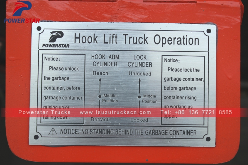 Mongolia isuzu Container removable garbage truck for sale