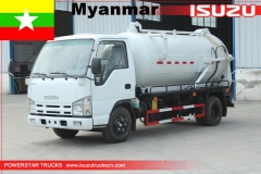 Sewage vacuum truck Isuzu Vacuum cleaning truck