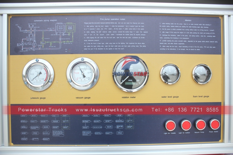 ISUZU GIGA Brand water foam fire engine trucks