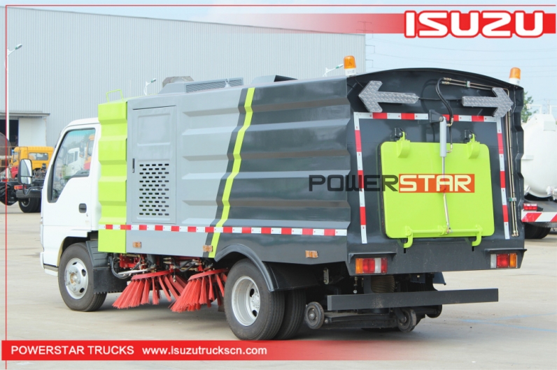 Isuzu brand 4x2 street road sweep truck sweeper sweeping vehicle for public roads