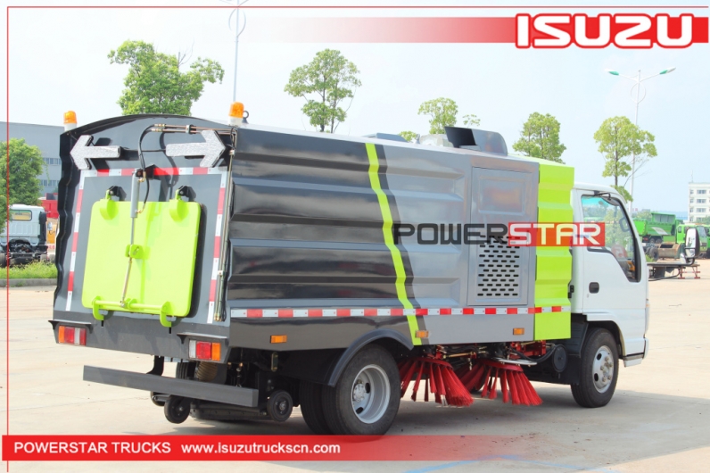 Isuzu brand 4x2 street road sweep truck sweeper sweeping vehicle for public roads