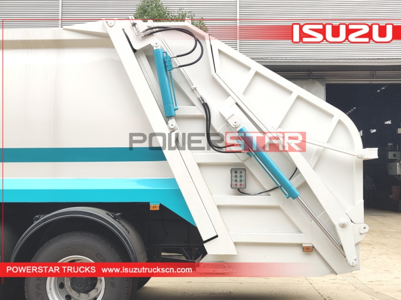 Rear Load Garbage Trucks ISUZU GIGA Hydraulic Garbage Compactor Vehicle