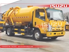 Isuzu 4x2 sewage suction truck vacuum truck sale
