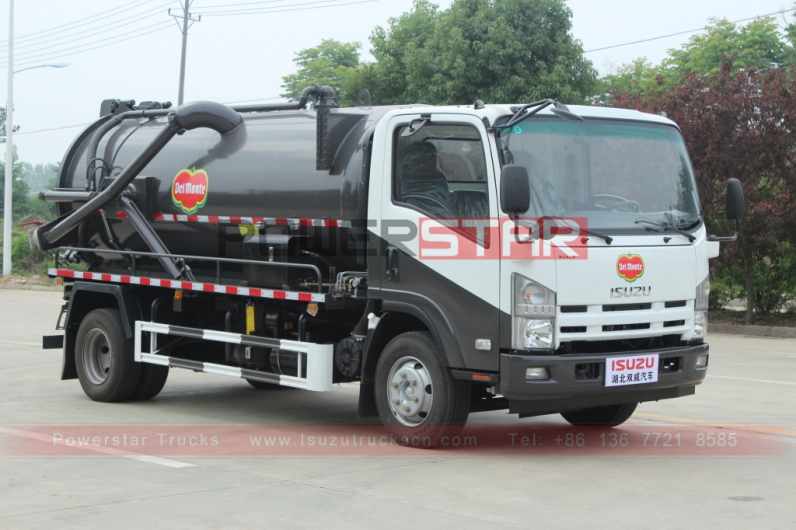 Philippines ISUZU ELF Sewage Suction Tank Fecal Sludge Truck for Sale