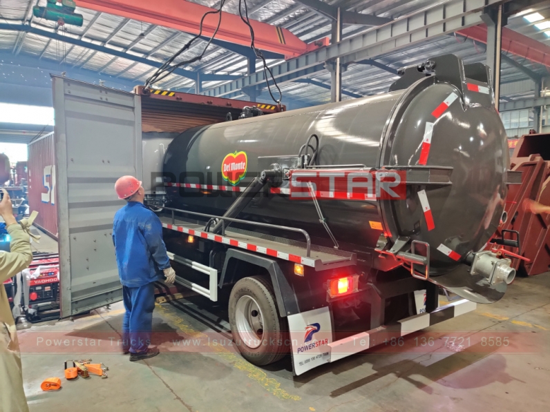 Philippines ISUZU ELF Sewage Suction Tank Fecal Sludge Truck for Sale