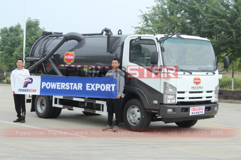 Philippines ISUZU ELF Sewage Suction Tank Fecal Sludge Truck for Sale